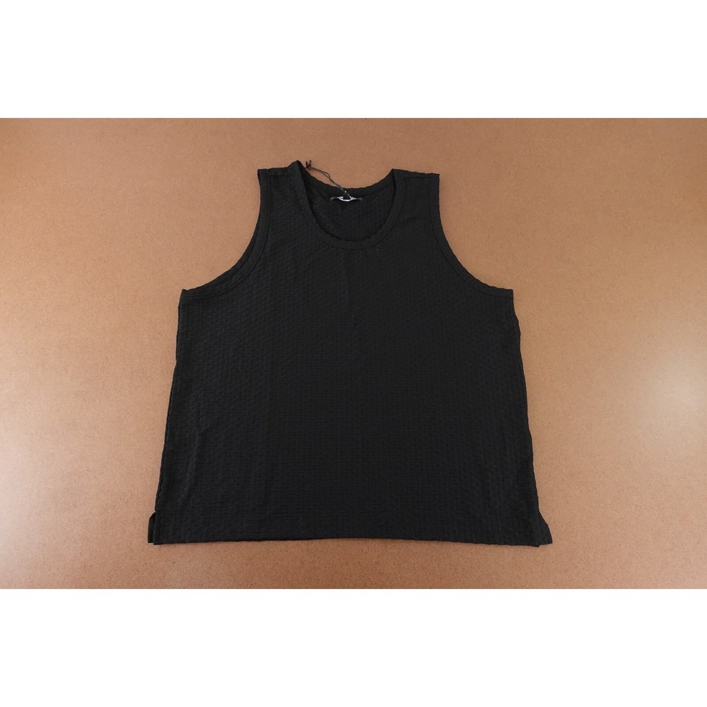 Fashion Nova Men's Size XL Black Textured Pullover Tank Top New